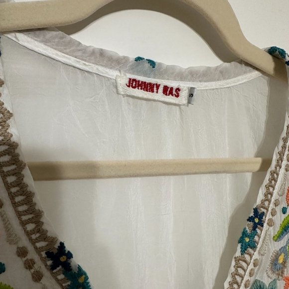 JOHNNY WAS Tropic Embroidered Blouse Size S - Picture 6 of 8